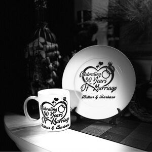 Personalized Plates and Mug. Set